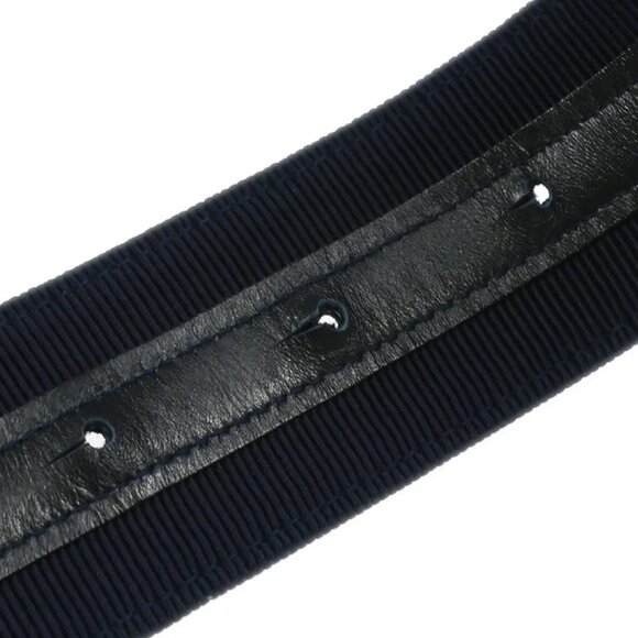 Salvatore Ferragamo Navy Canvas Belt #S 8046 Small Good 153866 main image 14